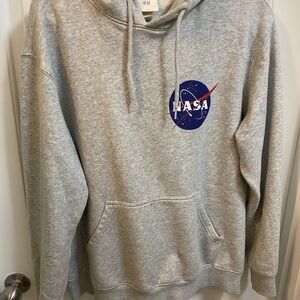 H&M Gray NASA Logo Hoodie -Large